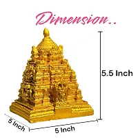 Tirupati Balaji Big Temple statue full Golden Colour For Home, Temple, Pooja Room, Decoration Items (14 Cm)-thumb2