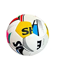 Solid High Performance Multicolour Football Standard Size (3 Ply, Size 5) With Airpump, 2 Needle Pin-thumb2