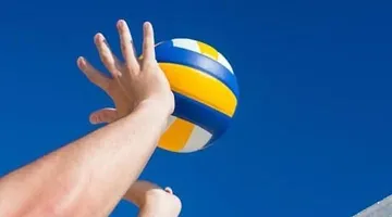 Volleyball with 2 Needle Pin for Indoor/Outdoor/for Men/Women Size - 4 (Multicolour)-thumb4