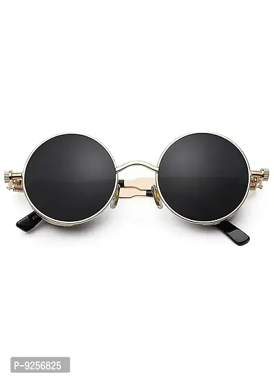 Unisex Metal Body Inspired From Round Sunglass For Boys and Girls-thumb0