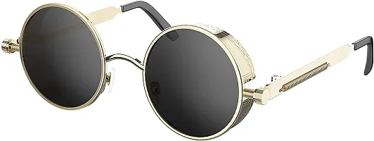 Unisex Metal Body Inspired From Round Sunglass For Boys and Girls-thumb1
