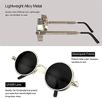 Unisex Metal Body Inspired From Round Sunglass For Boys and Girls-thumb3