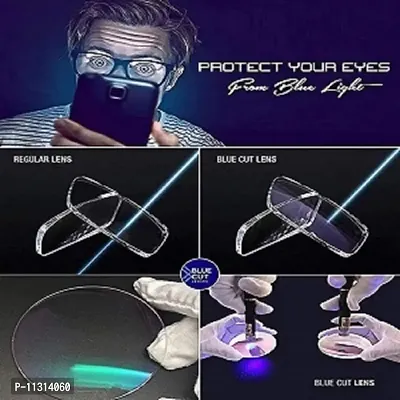 Rich Club Blue Light Blocking Blue Cut Anti Glare Round Glasses Men and Women for Eye Protection from UV by Computer/Tablet/Laptop/Mobile-thumb2