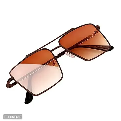 Rich Club Retro Rectangular Aviator Sunglasses Premium Glass Lens Flat Metal Sun Glasses Men Women-thumb2