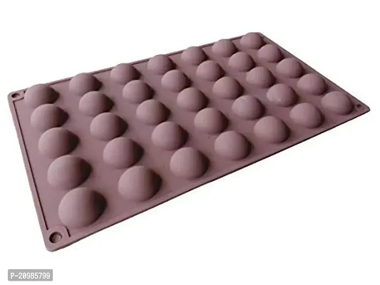 Glamaxy Silicon Chocolate Mold Round Shapes 35 Cavity Chocolate Mould Jelly Candy Mold | Cake Baking Mold | Bakeware Chocolate Moulds (Pack of 1)-thumb4