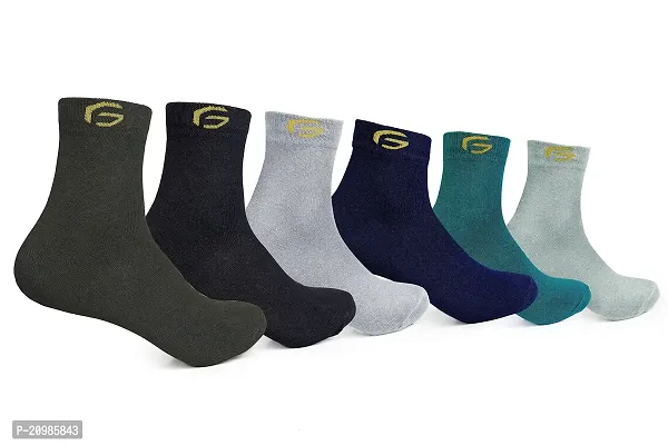 Glamaxy Eco Touch Ankle Socks for Running  Gym, Pack of 6 (Multicolour)-thumb5