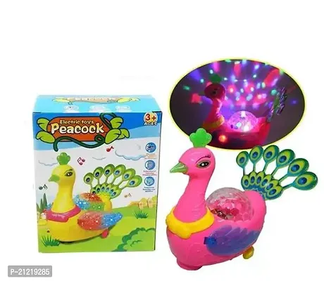 Noxxi Musical Peacock Toy- Battery Operated with Dancing Music, Light, and Rotating 360 Degree Peacock Toys for Baby-thumb0