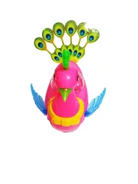 Noxxi Musical Peacock Toy- Battery Operated with Dancing Music, Light, and Rotating 360 Degree Peacock Toys for Baby-thumb1
