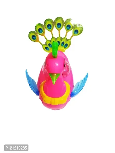 Noxxi Musical Peacock Toy- Battery Operated with Dancing Music, Light, and Rotating 360 Degree Peacock Toys for Baby-thumb2