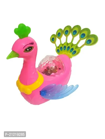 Noxxi Musical Peacock Toy- Battery Operated with Dancing Music, Light, and Rotating 360 Degree Peacock Toys for Baby-thumb5