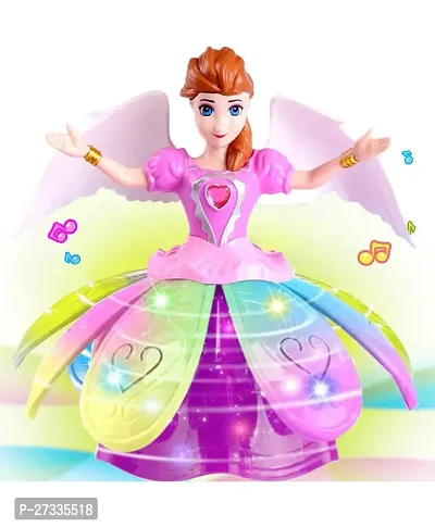 Noxxi Dancing Doll Princess Musical 360 Degree Rotating Angel Girl Flashing Lights with Music Sound Toy for Kids ( Angle Doll)-thumb0