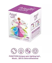 Noxxi Dancing Doll Princess Musical 360 Degree Rotating Angel Girl Flashing Lights with Music Sound Toy for Kids ( Angle Doll)-thumb1