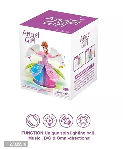 Noxxi Dancing Doll Princess Musical 360 Degree Rotating Angel Girl Flashing Lights with Music Sound Toy for Kids ( Angle Doll)-thumb2