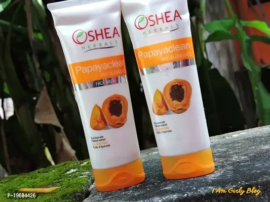 Oshea Herbals Papayaclean Anti Blemish Face Wash- Hydrates Skin | Blemishes Lightens I Removes Impurities extracts Vitamin E Pack Of 2 150g Each