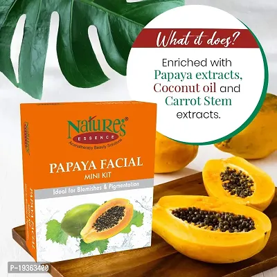 Nature's Essence Mini Magic Papaya Facial Kit with Free Face Wash, 65g-thumb3