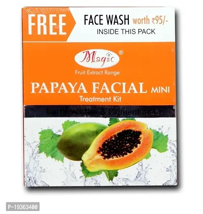 Nature's Essence Mini Magic Papaya Facial Kit with Free Face Wash, 65g-thumb0