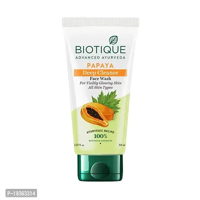 Biotique Bio Papaya Visibly Flawless Skin Face Wash For All Skin Types-thumb0