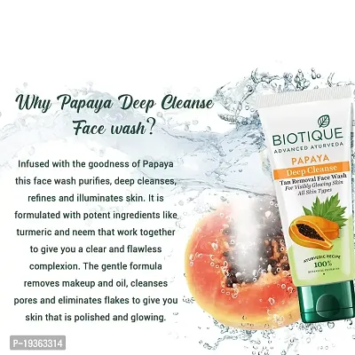 Biotique Bio Papaya Visibly Flawless Skin Face Wash For All Skin Types-thumb4