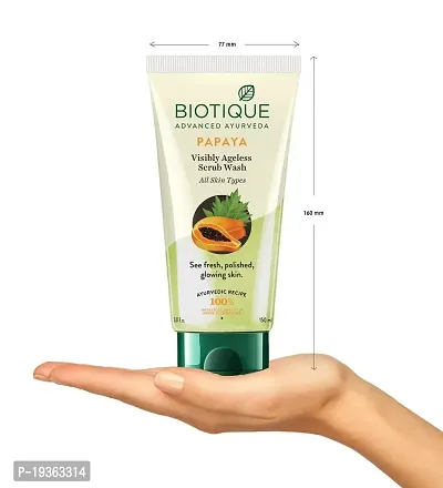 Biotique Bio Papaya Visibly Flawless Skin Face Wash For All Skin Types-thumb5