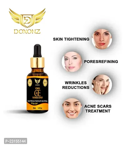 DOXONZ Vitamin C With Vitamin E Facial serum- For Anti Aging  Smoothening  Brigthening Face, Face Glow Booster 30ml-thumb3