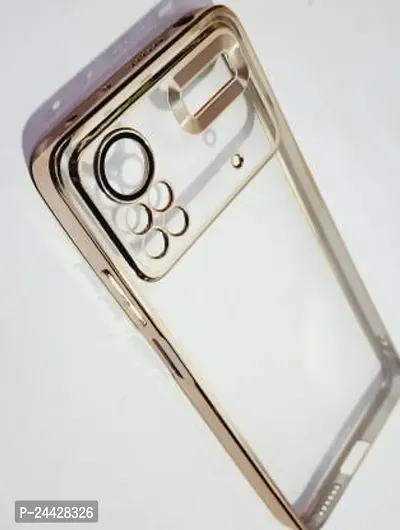 Back Cover For Poco M4 Pro 4G-(Gold, Flexible)-thumb0