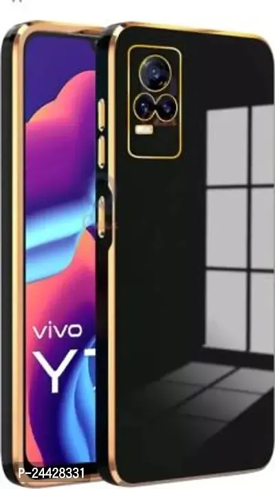 Back Cover For Vivo Y73, Vivo V20-(Black, Silicon)