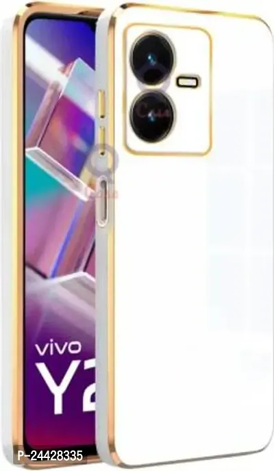 Back Cover For Vivo Y 22, Vivo Y 22-(Gold, Camera Bump Protector)