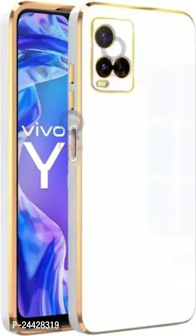 Back Cover For Vivo Y21/Y33S/21T-(White, 3D Case, Silicon)