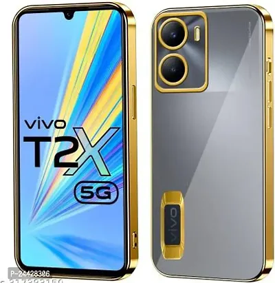Back Cover For Vivo T2X 5G-(Gold, Flexible)