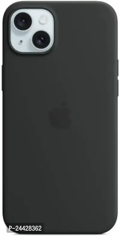 Back Cover For Iphone 15-(Black, Matte Finish, Silicon, Pack Of 1)