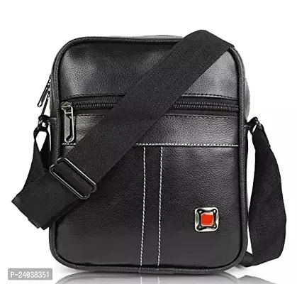 Elegant PU Leather Messenger Crossbody Shoulder Bag For Men