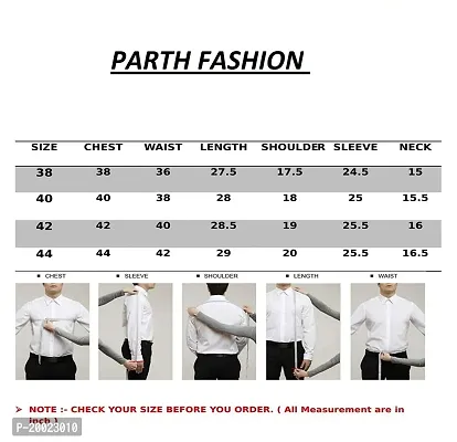 parth fashion Men's Regular Fit Casual Shirt (Black2019_Plain_40_Black_40)-thumb4