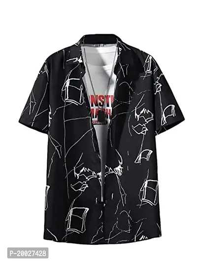 parth fashion Hub Men's Digital Printed Stylish Shirts-thumb0