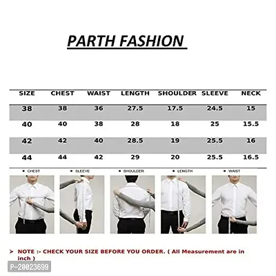 Parth Fashion Hub Men's Cotton Plain Casual Full Sleeve Regular Fit Shirt-thumb4