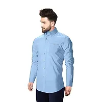 Parth Fashion Hub Men's Cotton Plain Casual Full Sleeve Regular Fit Shirt-thumb2
