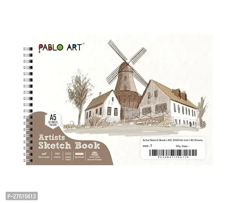 Pablo Art A5 Artists Sketch Book 50 Sheets 150GSM (White)-thumb0