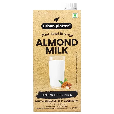 Urban Platter Almond Milk, 1 Litre [Unsweetened, Dairy-free, Vegan]