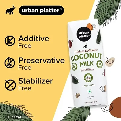 Urban Platter Unsweetened Coconut Milk, 250ml [Pack of 3]-thumb3