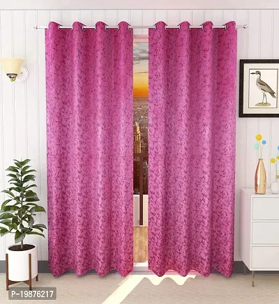 Velvet Pattern Geometric Curtain Door - Set of 1 pcs by B P Sine Star size 7 feets (84 X 48 iches)-thumb0