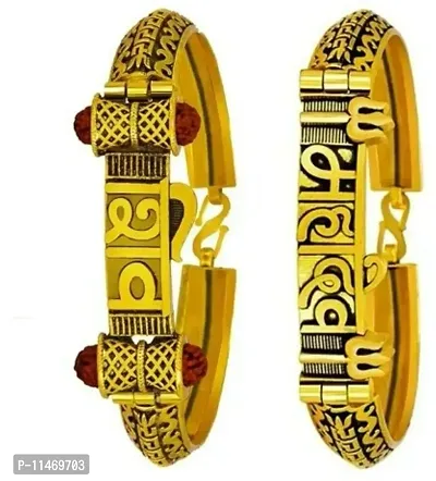 Elegant Brass Kada Bracelet For Men Pack Of 2-thumb0