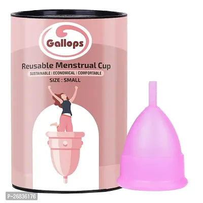 Gallops Reusable Menstrual Cup for Women - Small Size, Ultra Soft, Odour and Rash Free, No Leakage, Protection for Up to 8-10 Hours, FDA Approved