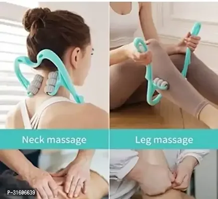 Neck Massager for Cervical pain, Massager for Neck and Shoulder pain, Suitable for Thigh, Waist, and Calves (Multicolor)