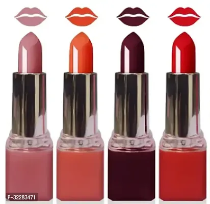 Long Lasting Waterproof  Lipstick (Pack Of 4)