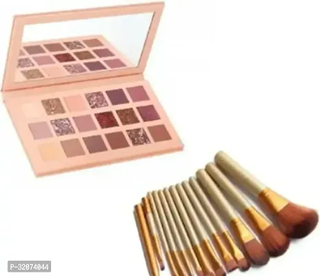 Eye Shadow Palette(18 Shade in 1 Kit) With 12 pcs Makeup Brushes (2 Items in the set)