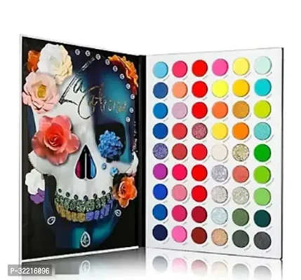 Professional 54 Color Board Eye Shadow Bright Neon Glitter Makeup Pallet-thumb0