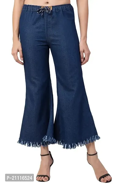 Fashion Women's Loose Fit Dark t Blue Jeans-thumb0