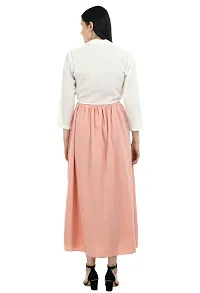 Fashionable Milkyway Maxi Dress with Shrug for Women (Light Pink_Large)-thumb1