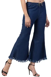 Fashion Women's Loose Fit Dark t Blue Jeans-thumb2