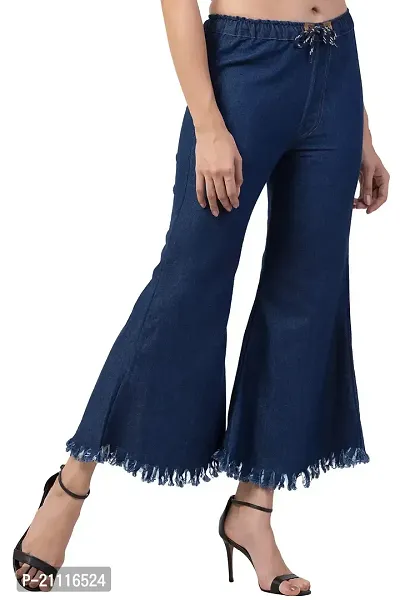 Fashion Women's Loose Fit Dark t Blue Jeans-thumb3