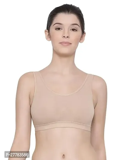 Fancy Nude Cotton Lightly Padded Bra For Women-thumb0